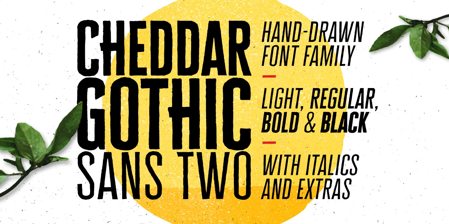 Cheddar Gothic Sans Two Black Font preview